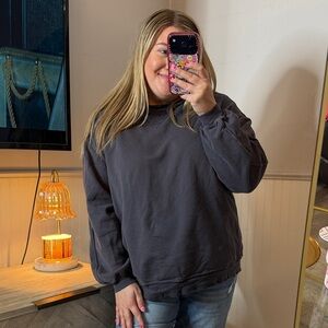 Free People Over & Out Sweatshirt Grey Size Medium